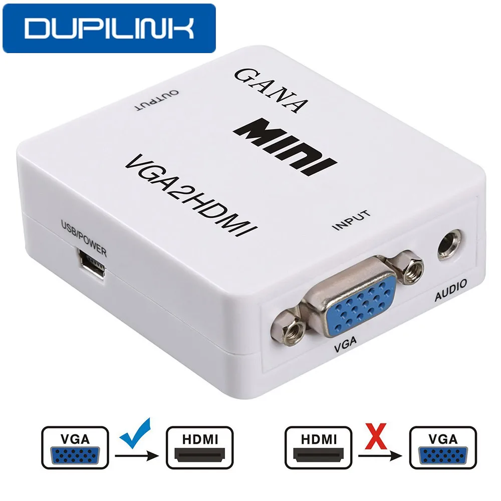 Кабель-Переходник VGA штекер-HDMI гнездо 3 5 мм аудиовыход 1080P VGA-HDMI для ПК ноутбука HDTV