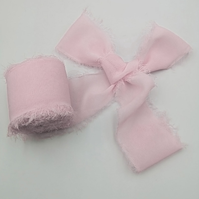 Chiffon Ribbon Silk-Like Ribbons Wedding Invitation Bouquet Fabric Ribbons 3.8Cmx5M Christmas Decoration Gift Wrapping