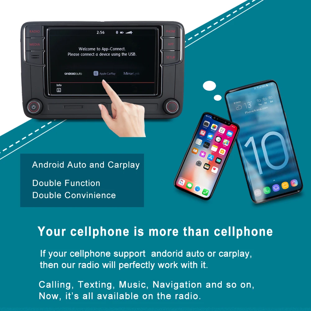 Noname RCD330 плюс Android Авто Carplay MIB 6RD035187B автомобильный радиоприемник для VW SKODA модели авто Polo, Golf, Passat MK5 MK6 B6 B7 EOS Bettle Tiguan