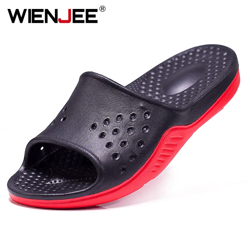 Тапки мужские ультралегкие перфорированная подошва Нескользящие износостойкие