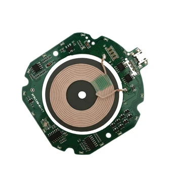 

10W Qi Fast Wireless Charger Module Transmitter PCBA Circuit Board + Coil DIY Charging with Micro-USB Interface
