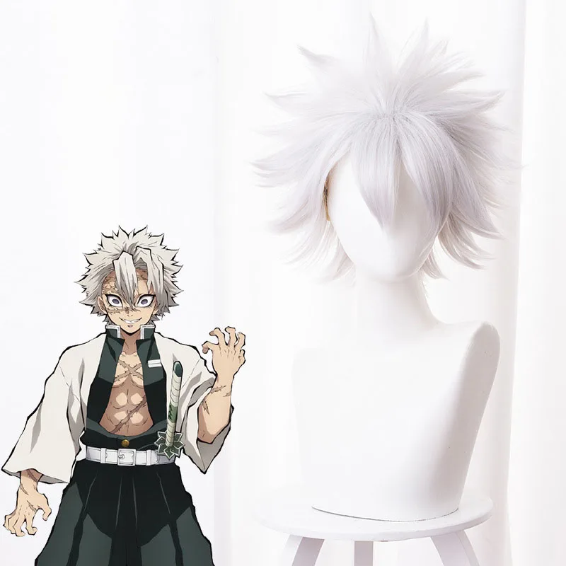 Аниме «Демон» Истребительница Kimetsu без Yaiba Nezuko Tanjirou камадо Zenitsu Agatsuma Giyuu томилочка Kisatsutai капитан, для косплея парики - Цвет: Sanemi Wig