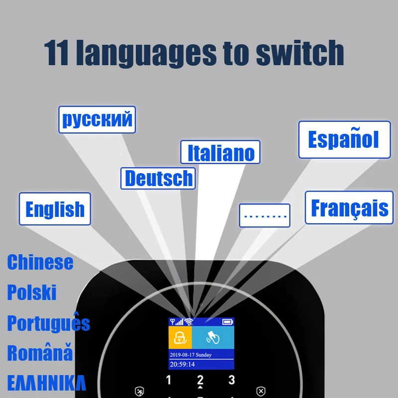 Tuya inteligentne Wifi Alarm domowy GSM System klawiatura dotykowa karta RFID pilot zdalnego sterowania kontrola aplikacji z 433MHz bezprzewodowy czujnik detektora 2 Tuya inteligentne Wifi Alarm domowy GSM System klawiatura dotykowa karta RFID pilot zdalnego sterowania kontrola aplikacji z 433MHz bezprzewodowy czujnik detektora 2