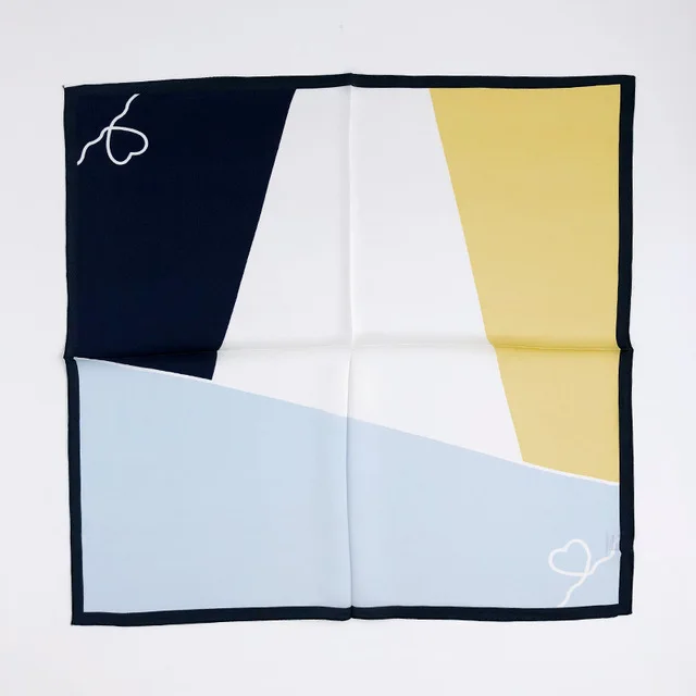 100% Pure Silk Floral Square Scarf Women Neck Hair Bandana