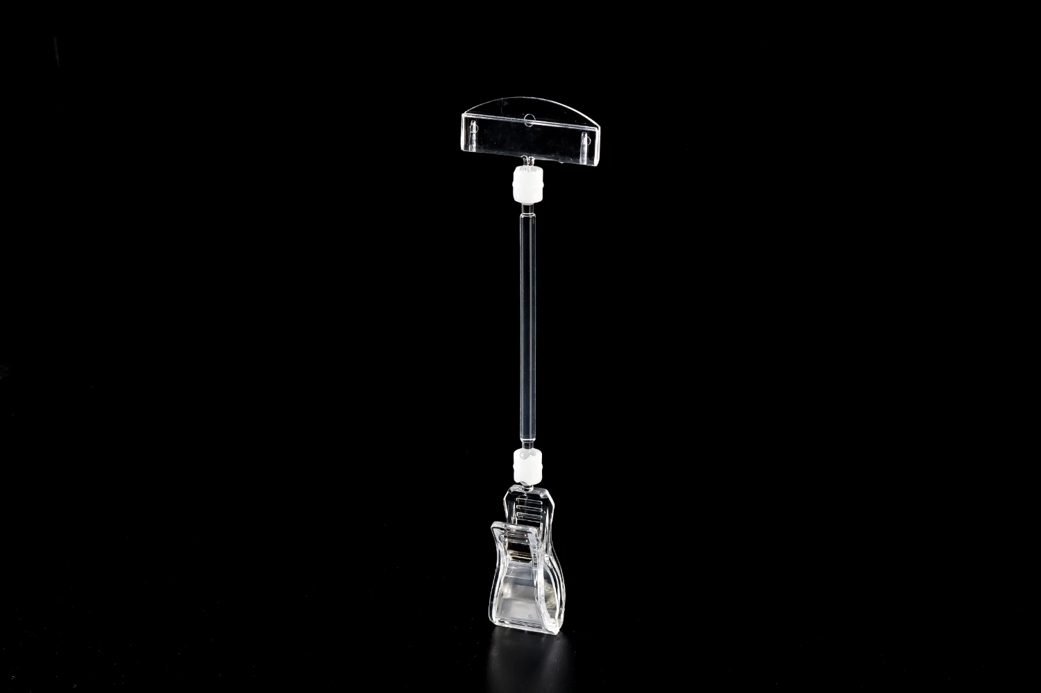 

Clear Plastic Double Clamp Sign Holder Retaling Store Tag Clip