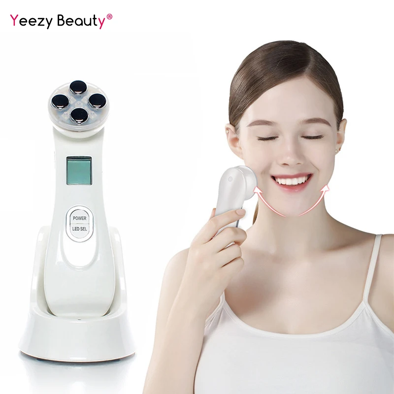 

5 Colors Face Skin EMS Electroporation RF Radio Frequency Facial LED Photon Skin Care Device Face Lift Tighten Beauty Tool