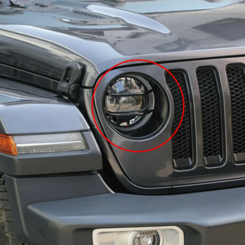 Для Jeep Wrangler JL+ светильник Guard Чехлы для 7 дюймов Передние фары крышка передний указатель поворота боковое зеркало светильник отделка