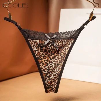 

Panties Women Leopard Lace Mesh Sheer Underwear Lingerie Thongs Panties Sexy Briefs Stringi Ropa Interior Femenina трусы женские