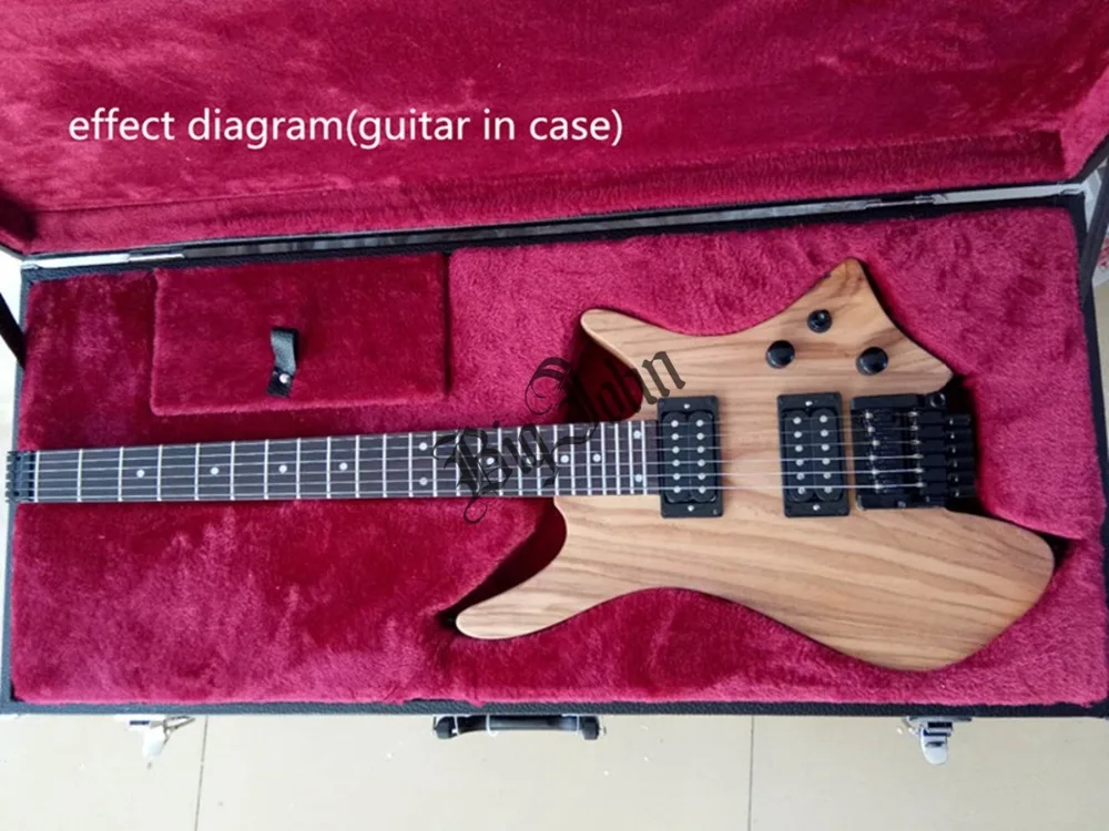 Безголовый электрогитара Hardcase черный