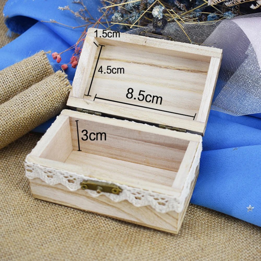 

Original Wooden Ring Box Rustic Engagement Wedding Rings Bearer Boxes Holder For Jewelry Makeup Organization Storage Holder Case