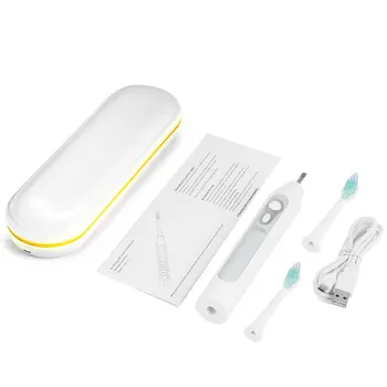 

White Portable Easy Operation Wireless Rechargeable Electric Sonic Acoustic Toothbrush with Five Operating Modes