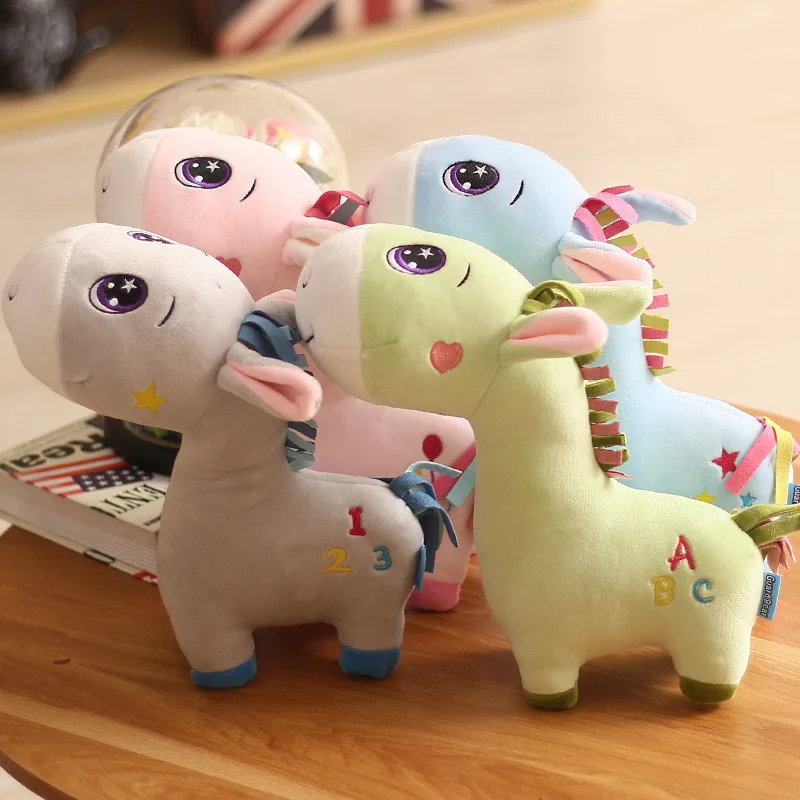 25 см Kawaii Ослик милая плюшевая кукла мягкая лошадь мягкие игрушки домашнее украшение в виде животного игрушки дети девочка ребенок Рождественский подарок на день рождения
