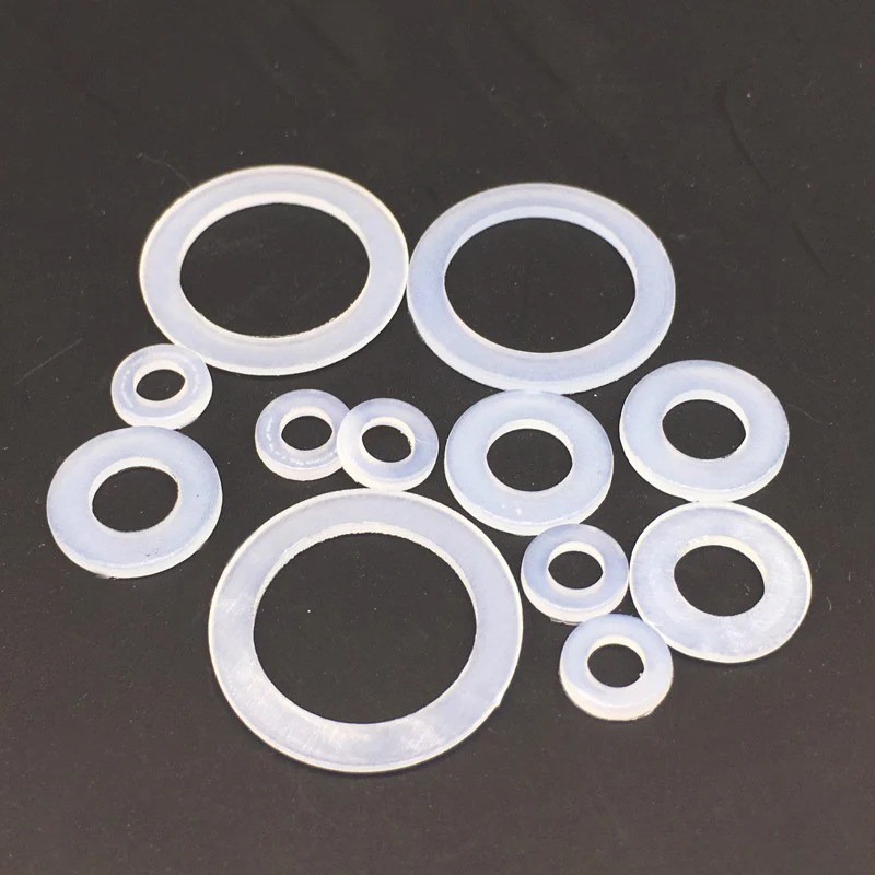Wkooa M2-M12 Plastic Flat Washers Nylon Washers Off-White Pack 1000
