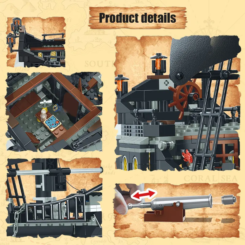 Kopen 875 Pcs Pirates Of The Caribbean Bouwstenen Speelgoed Voor Legoingly De Black Pearl Schip Speelgoed Voor Meisjes Jongens Kinderen