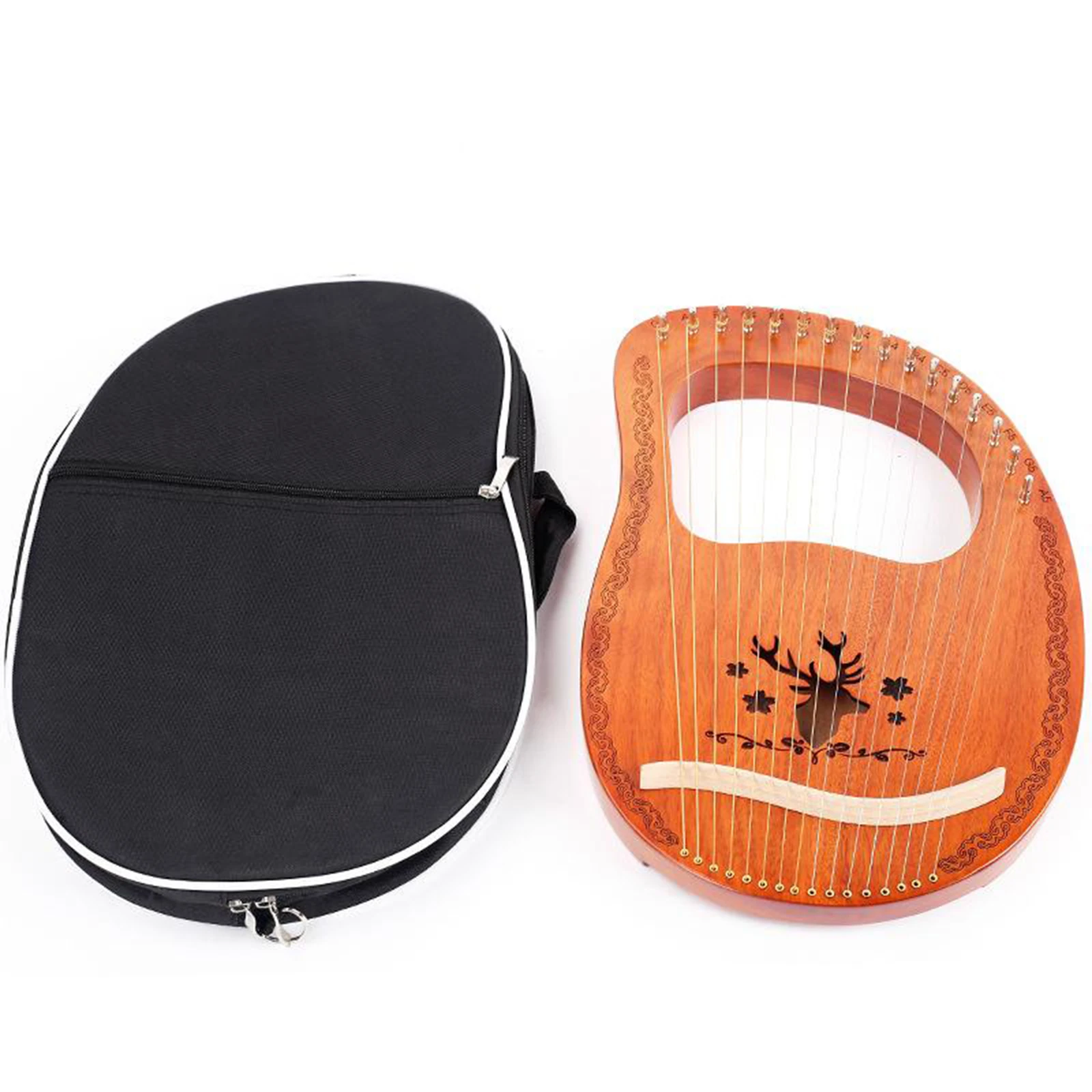 Waterproof Padded Lyre Carry Bag 10 16 19 Strings Harp Handbags W/