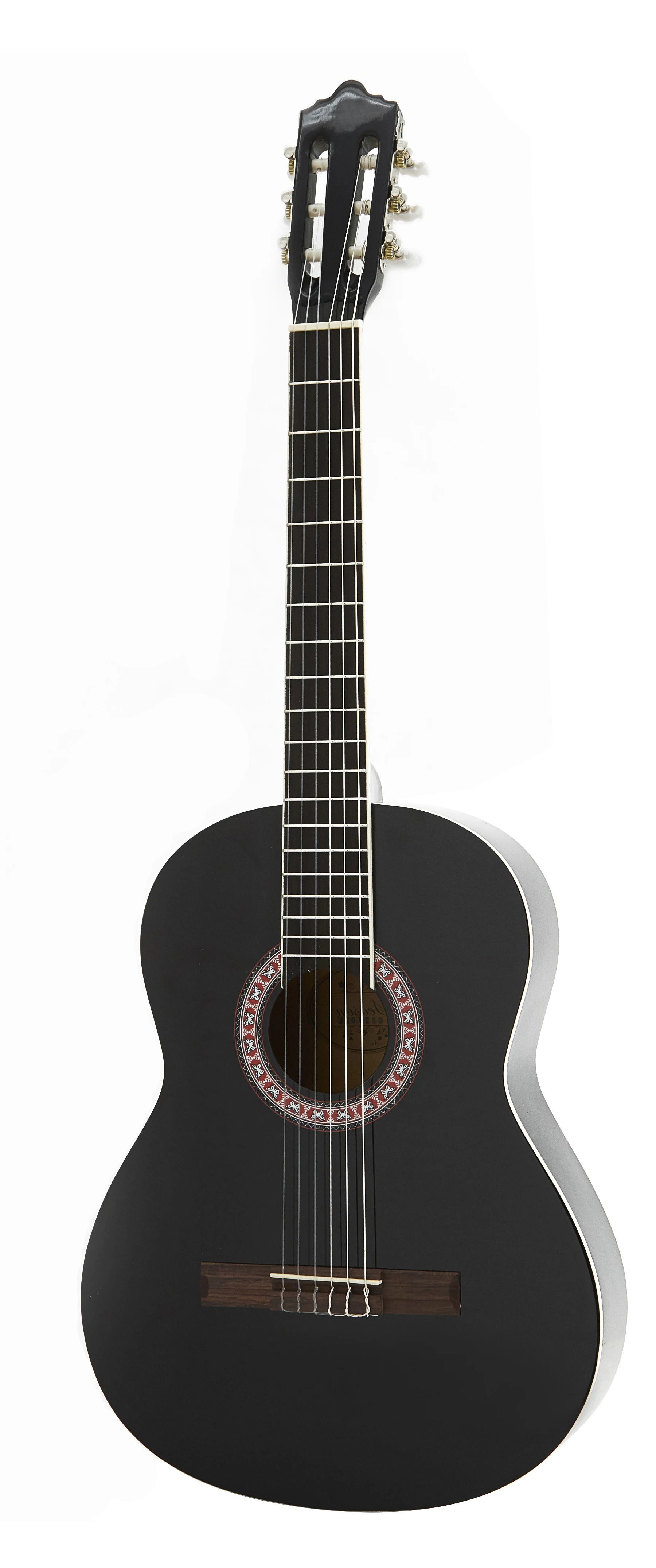 Fabbrica di vendita calda 39 "chitarra classica per principianti abete  rosso 6 corde bianco Bordure studenti chitarra nera Guitarra