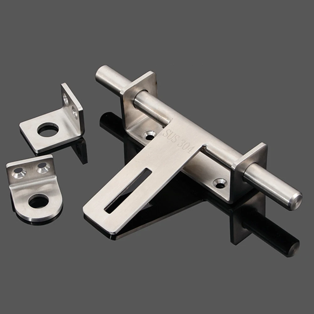

Home Hasp Window Heavy Duty Tools Sliding Bolt Padlock Hole Safety Lock Gate Latch Multifunction 304 Stainless Steel Rust-proof