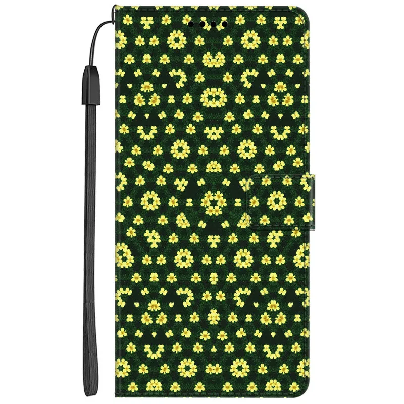 Elegant PU Leather Book Wallet Phone Case with Magnetic Closure and Card Holder Feature