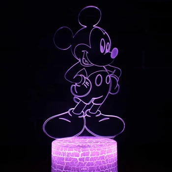 

Novelty Cute Mickey Minnie Mouse 3D LED Lamp Night Light Decor Kid Christmas Gift Toy led night lamp