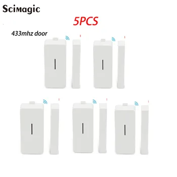 

5PCS Door magnetic window magnetic wireless 433mhz23A battery for home security anti-theft alarm system