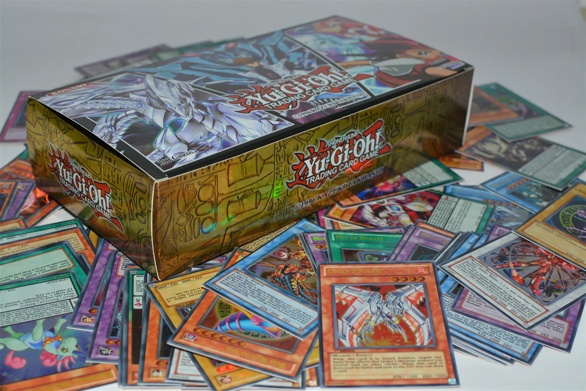 Yugioh 100 piece set box holographic card yu gi oh anime game collection card children boy children's toys Yugioh 100 piece set box holographic card yu gi oh anime game collection card children boy children's toys