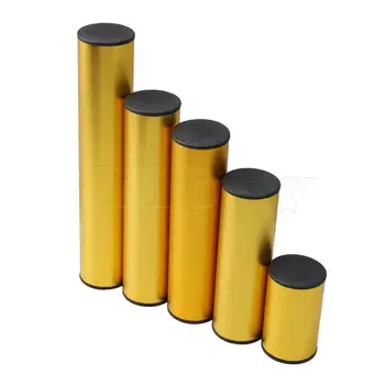 

Yibuy 5PCS Gold Stainless Steel Orff Percussion Sand Tube Set Musical Tool