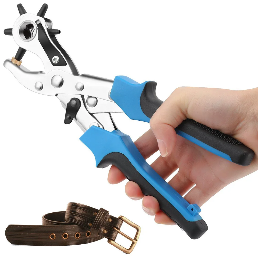 Leather Belt Hole Punch Puncher Tool Hole Maker Revolving Rotary Tools AC889