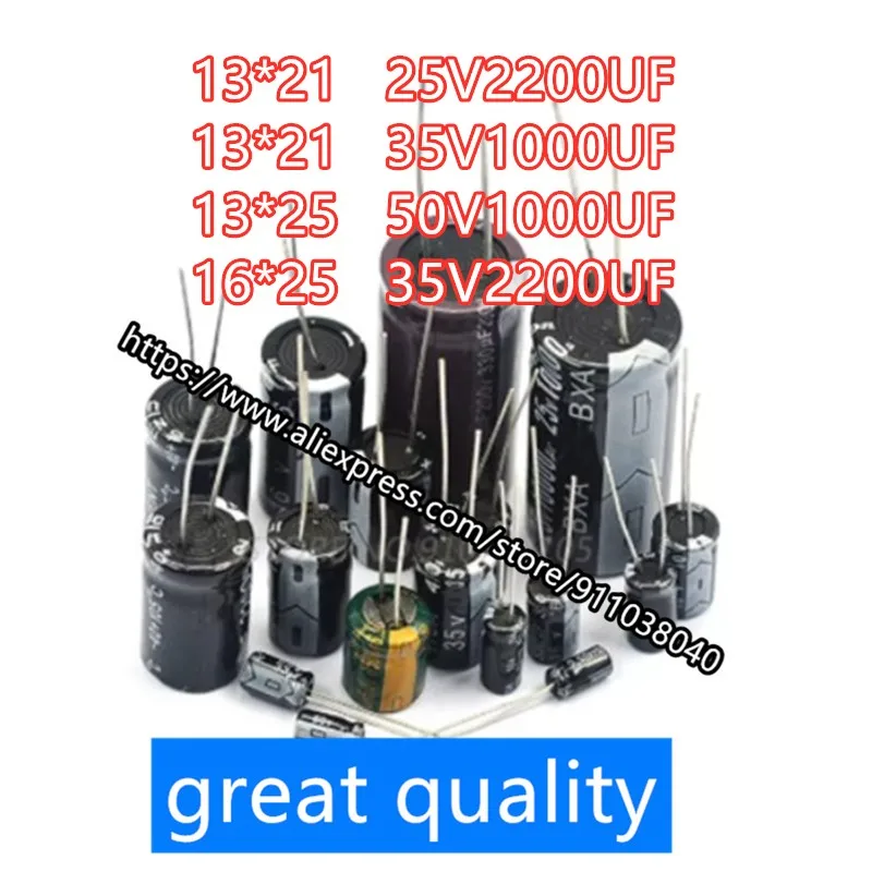 10pcs/lot 100% new Aluminum Electrolytic Capacitor 13*21 25V2200UF 35V1000UF 13*25 50V 1000UF 16*25 35V 2200UF 10pcs aluminum electrolytic capacitor 1000 uf 25v size 10 17mm 25 v 1000 uf electrolytic capacitor 1000uf 25v