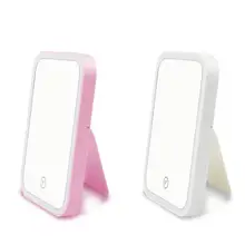 Зеркальная лампа, настольные зеркала, светодиодный светильник, подарки для домашнего декора, косметическое USB квадратное портативное увеличительное зеркало для нанесения макияжа