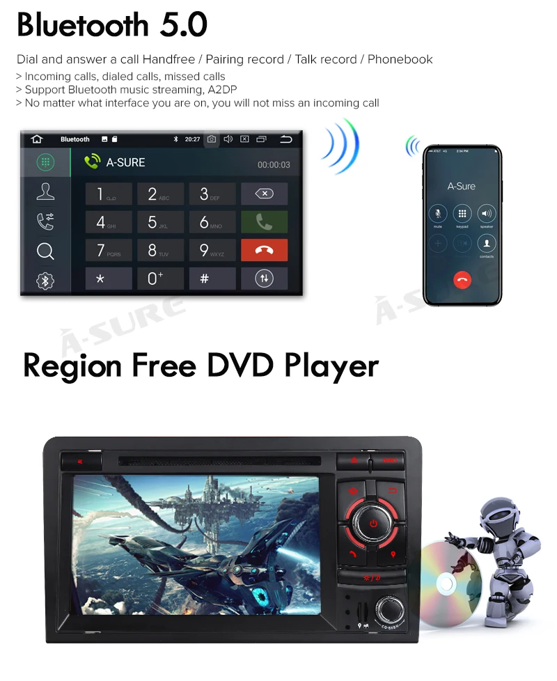 Flash Deal A-Sure 2 Din 7 Inch Android 9.0 Car Radio DVD GPS Player For Audi A3 (2003-2011) S3 RS3 RNSE-UP Navigation With 4GB RAM 8 Core 14 Flash Deal A-Sure 2 Din 7 Inch Android 9.0 Car Radio DVD GPS Player For Audi A3 (2003-2011) S3 RS3 RNSE-UP Navigation With 4GB RAM 8 Core 14