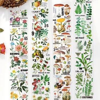

50pcs/1lot Washi Masking Tapes Excerpt Fresh retro plants Decorative Adhesive Scrapbooking DIY Paper Japanese Stickers