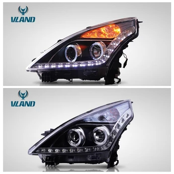 

VLAND factory for car head lamp for Teana LED Headlights 2009 2011 2012 with turn signal+DRL+angel eyes