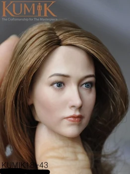 

Collection KUMIK 18-43 1/6 Scale Brown Hair Female Head Sculpt Fit For 12'' PH Body Action Figure