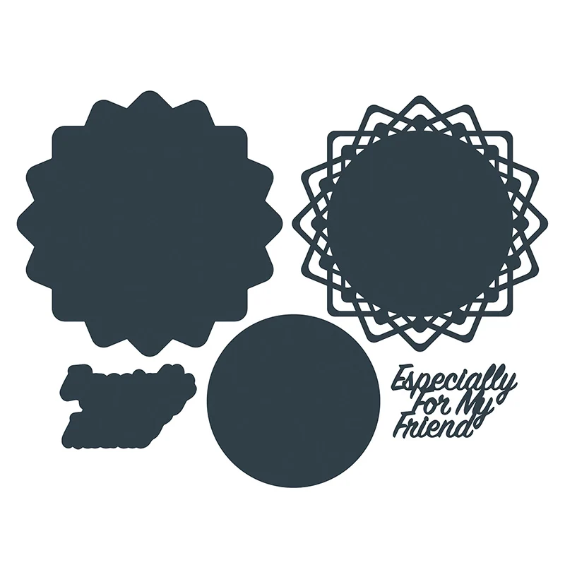 Crisscross Border Circle Frame Metal Cutting Dies Especially For My Friend&Circle Frame Die Cut For Card Making DIY New