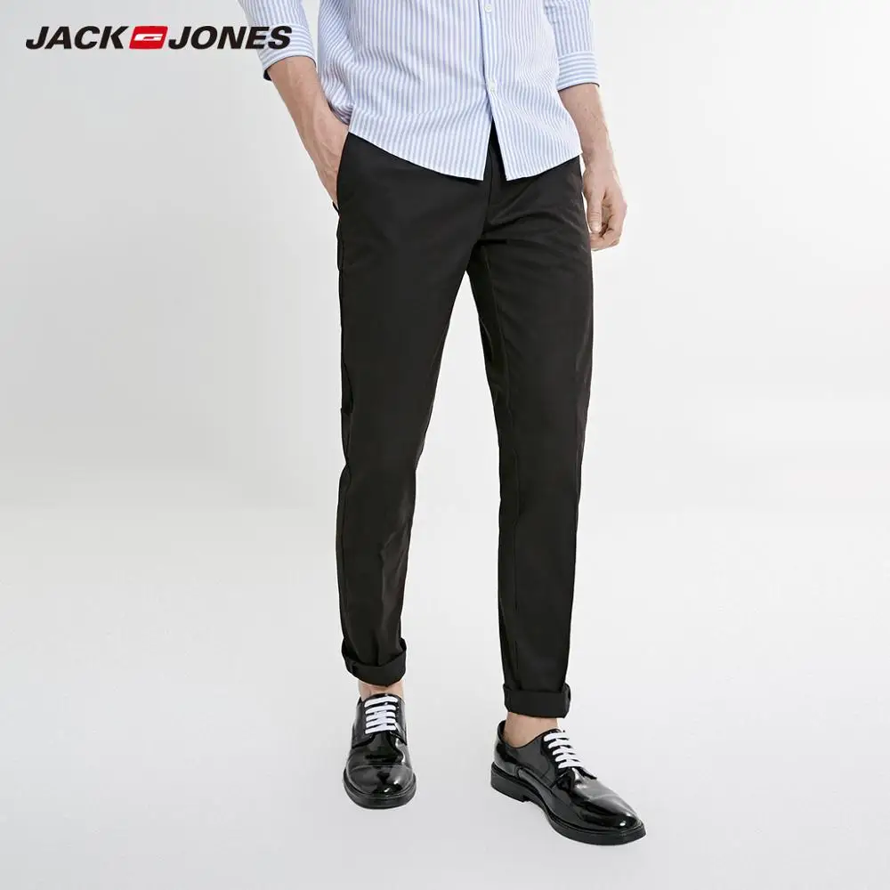 JackJones мужские облегающие однотонные базовые деловые повседневные брюки Мужская