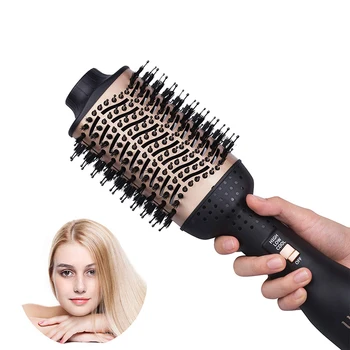 

One-Step Hair Dryer & Volumizer 3 in 1 Brush With Ionic Technology for Straightening Curling Drying 3 Adjustable Heat Setting