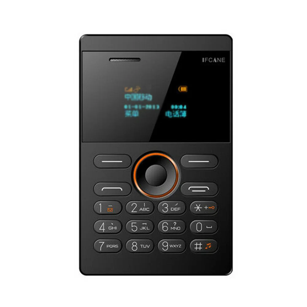 

E1 AIEK X8 GSM 2G Cellphone Mini Mobile Phone ultra thin credit card Button Single SIM FM Radio Mp3 mini phones