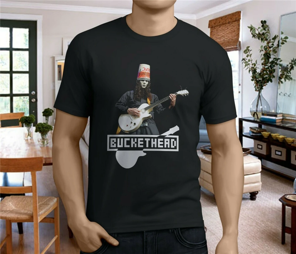 Новая популярная мужская футболка в стиле Buckethead американский гитарист черная S-3Xl