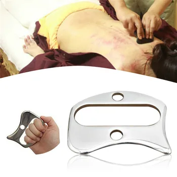 

High Quality Handed Stainless Steel Scraping Board Body Scrapper Plate for Release Pain Relief Guasha Tools Body Massage Tools