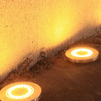 

New 4 Pcs 16LED Solar Ground Light Waterproof Garden Pathway Solar Lamp for Home Yard Driveway Lawn Road