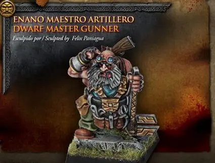 Artillero maestro enano 28mm