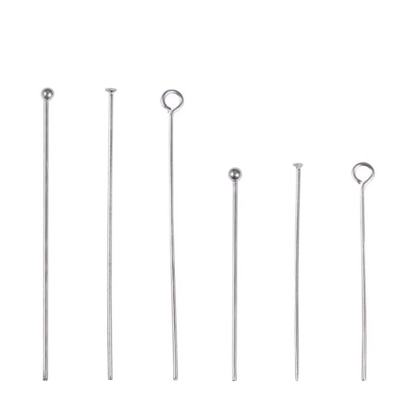 100 teile/los 15 20 25 30 35 40 45 50 MM Edelstahl T wort Kopf Auge Ball Pins für Diy Anhänger schmuck Machen Kopf Pins Erkenntnisse