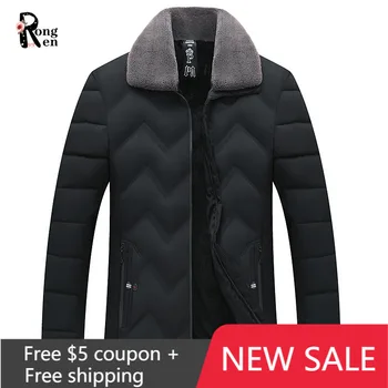 

Men's Winter New Quilted Cotton Parkas Men's Cotton Clothes Casual Jacket Coats for Men Jacket Winter Men Clothing 2020