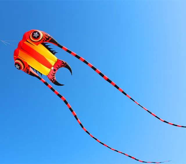 free shipping large soft kite fly trilobite kites for adults ripstop nylon kite reel jellyfish octopus kite eagle kite factory 3