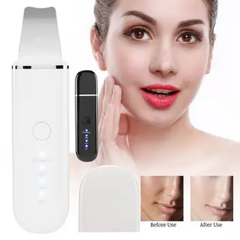 

Ultrasonic Skin Scrubber Machine Facial Tightening Lifting Pore Deep Cleanser Skin Care Serum Import Instrument