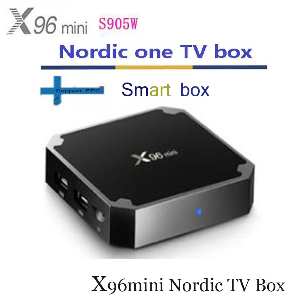 X96mini Nordic one box 12 manader Sweden Norway Denmark Finland Tv Box Amlogic S905X and nordic smart tv | Электроника