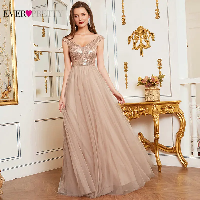 rose gold long dress