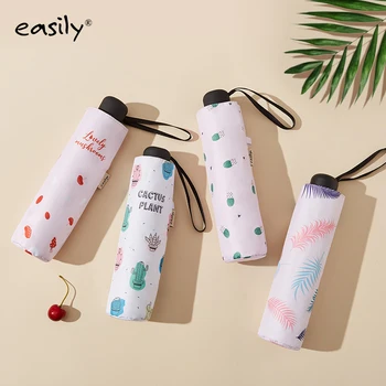

Mini Pocket Umbrella Women Uv Small Luxury Personalized Kids Beach Ladies Capsule Umbrellas Parasol Guarda Chuva Windproof E5
