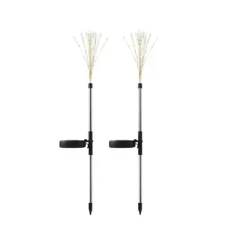 

2pcs Solar Garden Lamps DIY LED Solar pole Explosion Ball Fireworks Light light control induction Waterproof Outdoor Lawn Lamp