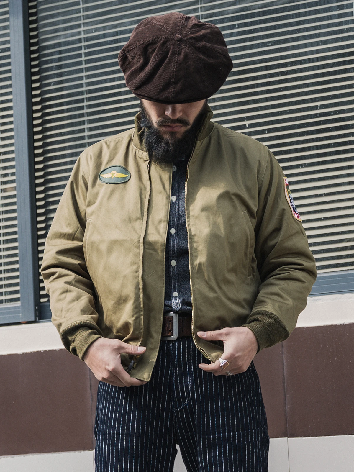 US $145.79 Bronson Repro Taxi Driver Model WW2 Tanker Jacket Mens Military Combat Uniform